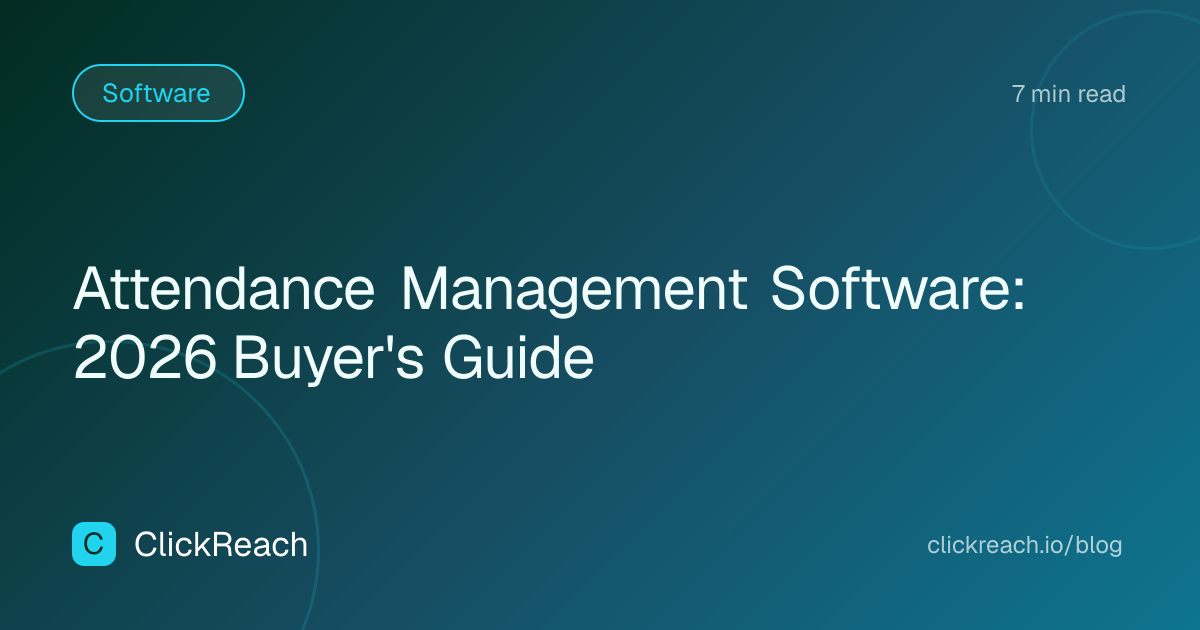 Attendance Management Software: 2026 Buyer's Guide