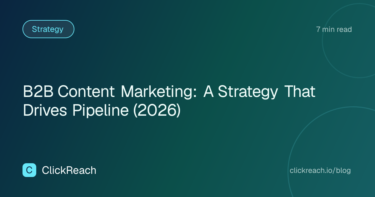 B2B Content Marketing: A Strategy That Drives Pipeline (2026)