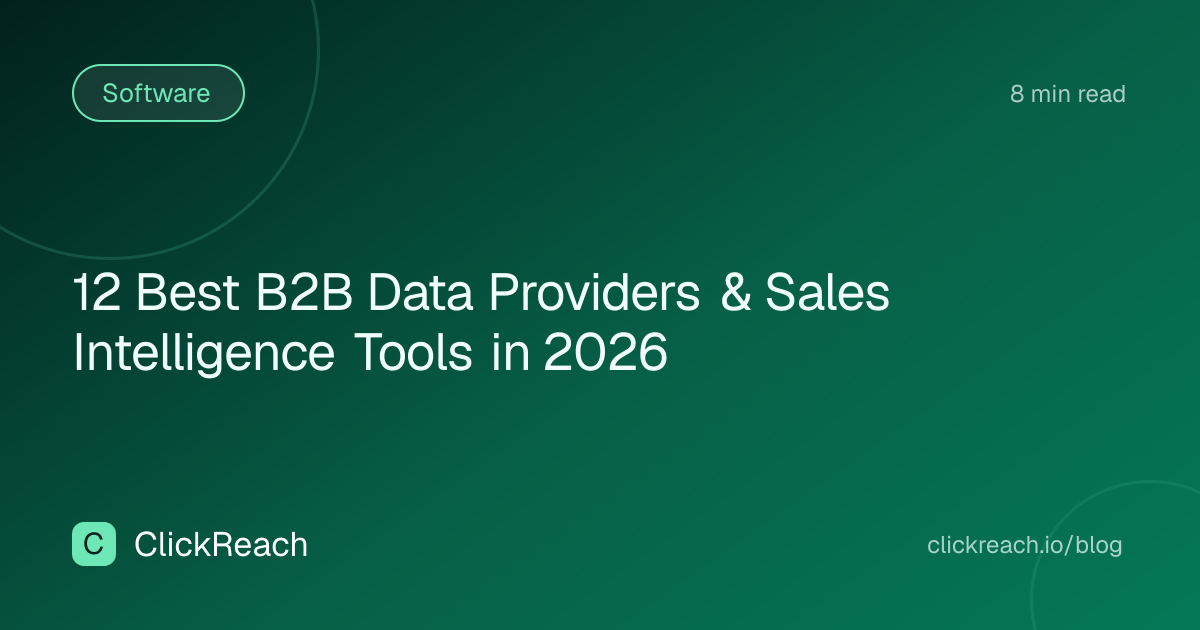 12 Best B2B Data Providers & Sales Intelligence Tools in 2026