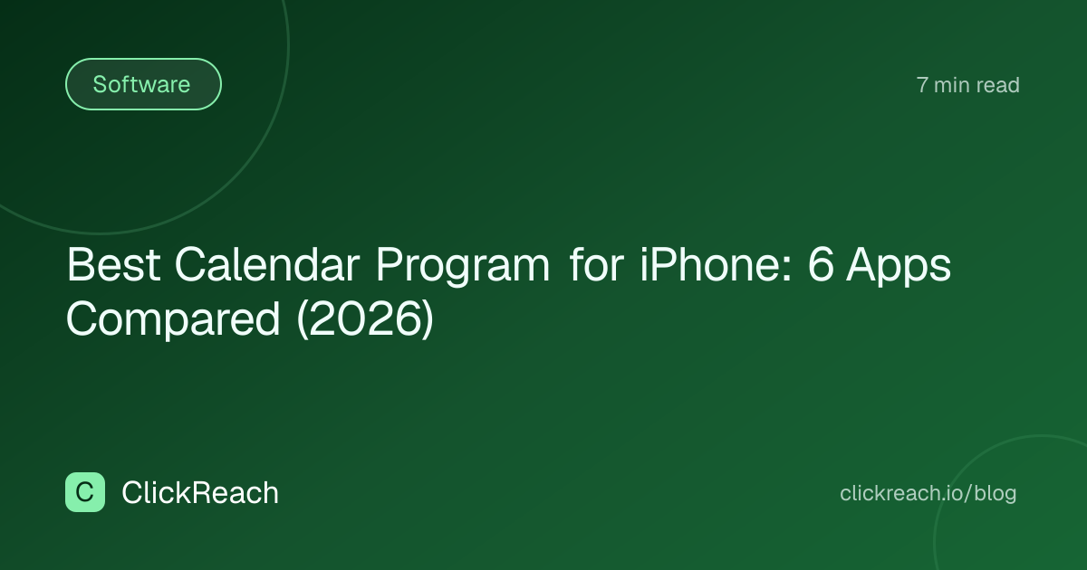 Best Calendar Program for iPhone: 6 Apps Compared (2026)