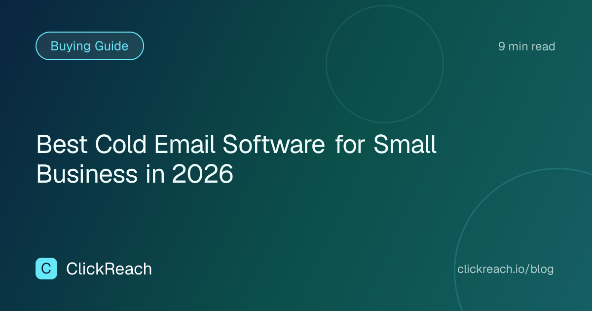 Best Cold Email Software for Small Business in 2026