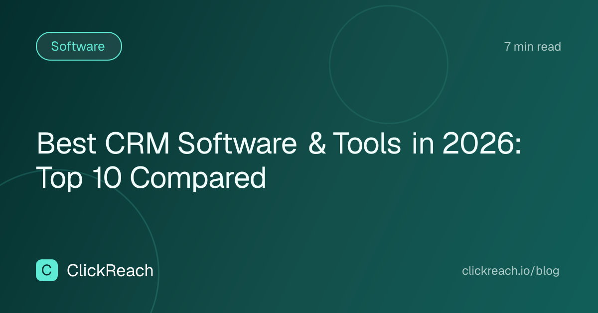 Best CRM Software & Tools in 2026: Top 10 Compared