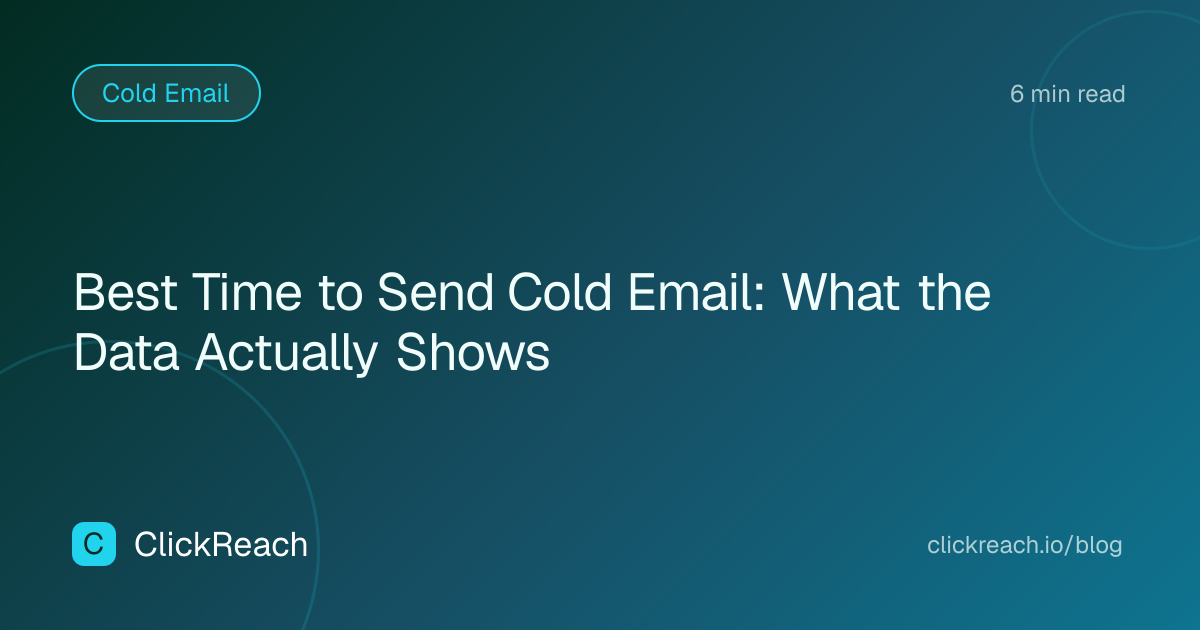 Best Time to Send Cold Email: What the Data Actually Shows