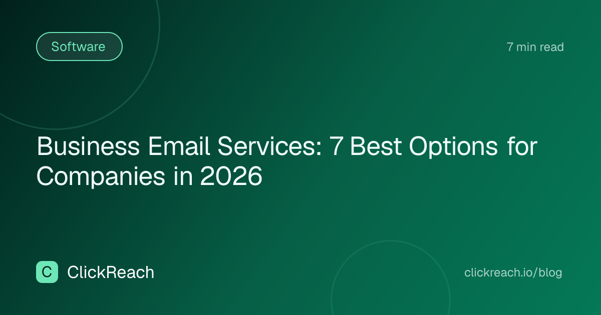 Business Email Services: 7 Best Options for Companies in 2026