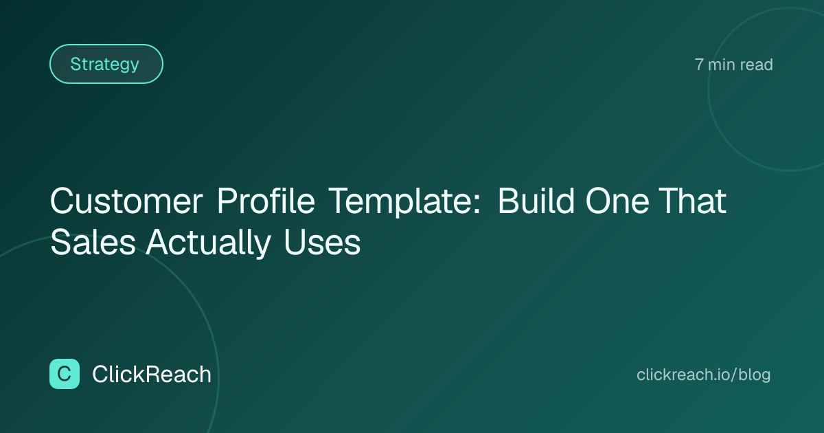 Customer Profile Template: Build One That Sales Actually Uses