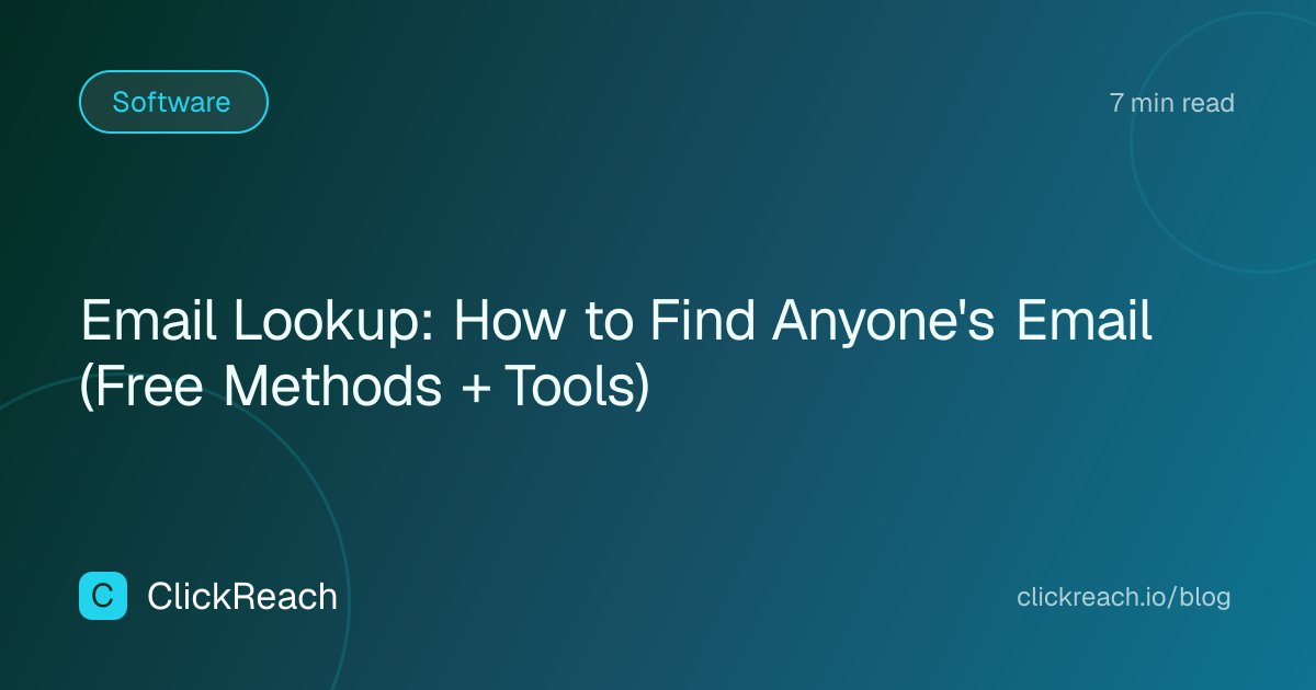 Email Lookup: How to Find Anyone's Email (Free Methods + Tools)