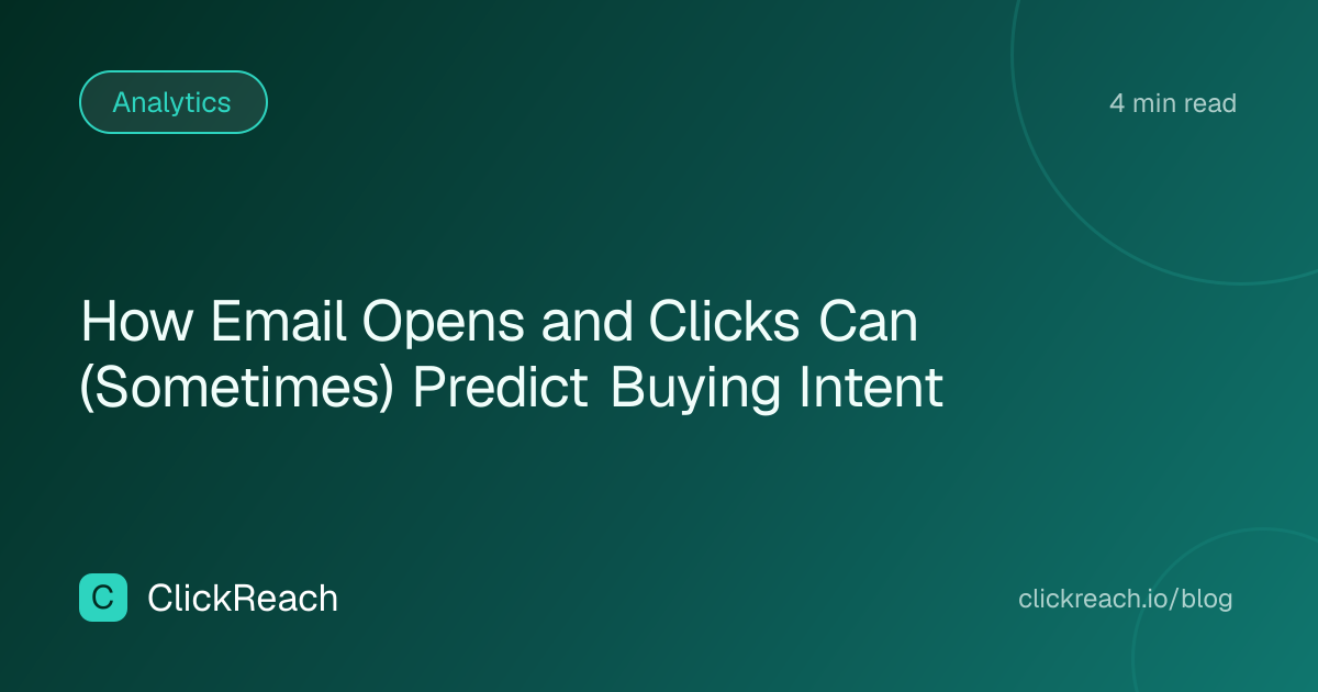 How Email Opens and Clicks Can (Sometimes) Predict Buying Intent