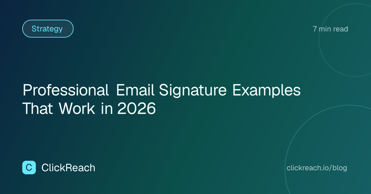 Professional Email Signature Examples That Work in 2026