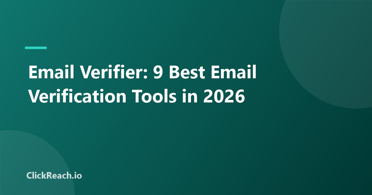 Email Verifier: 9 Best Email Verification Tools in 2026