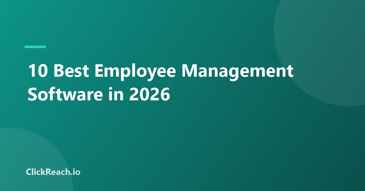 10 Best Employee Management Software in 2026