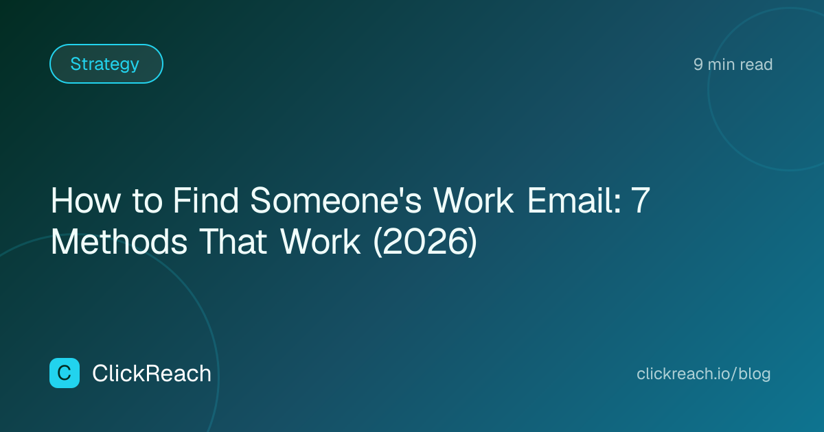 How to Find Someone's Work Email: 7 Methods That Work (2026)