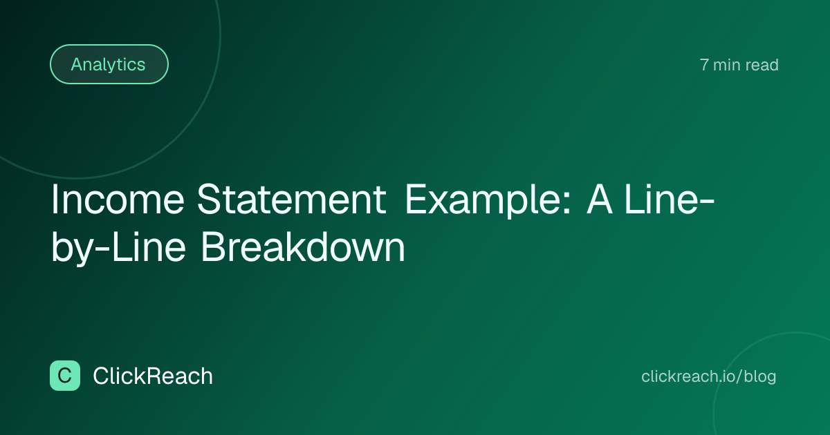 Income Statement Example: A Line-by-Line Breakdown
