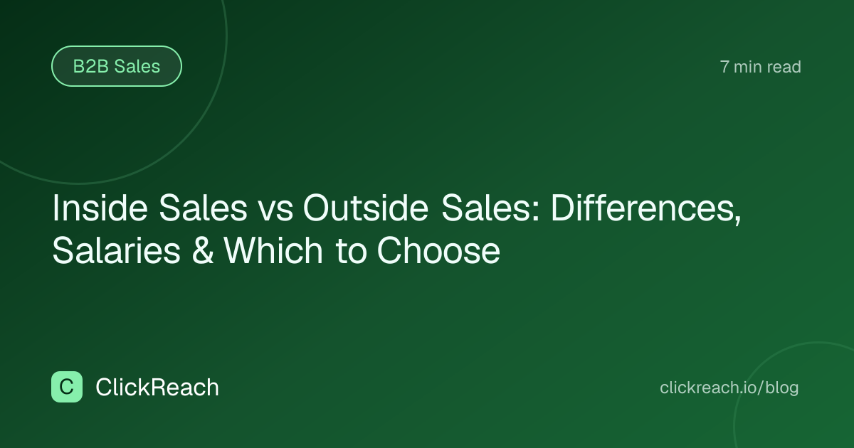 Inside Sales vs Outside Sales: Differences, Salaries & Which to Choose