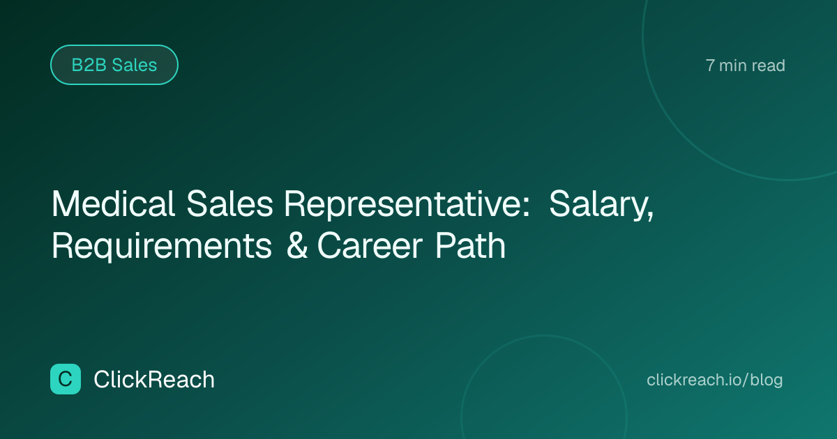 Medical Sales Representative: Salary, Requirements & Career Path
