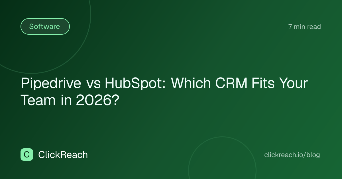 Pipedrive vs HubSpot: Which CRM Fits Your Team in 2026?