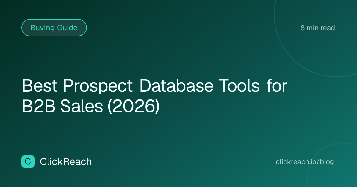 Best Prospect Database Tools for B2B Sales (2026)