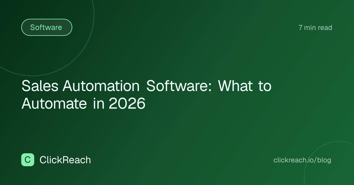 Sales Automation Software: What to Automate in 2026
