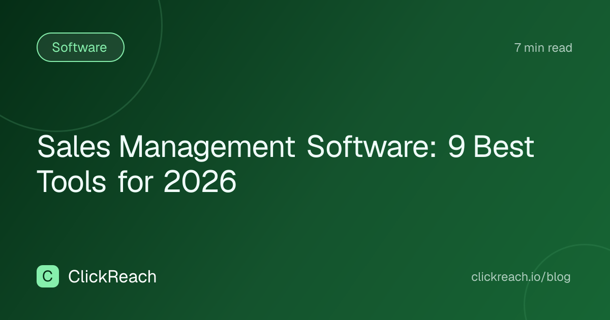 Sales Management Software: 9 Best Tools for 2026