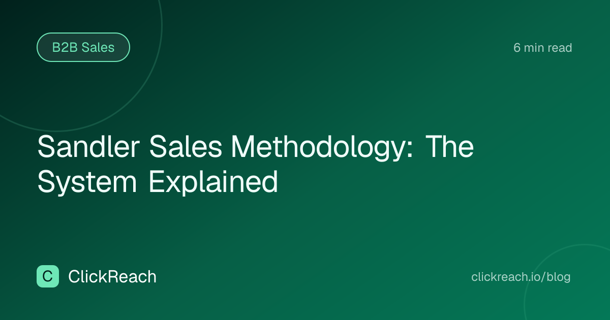 Sandler Sales Methodology: The System Explained