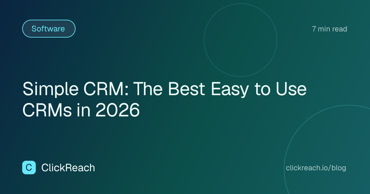 Simple CRM: The Best Easy to Use CRMs in 2026