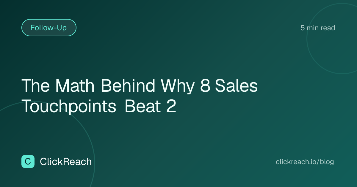 The Math Behind Why 8 Sales Touchpoints Beat 2